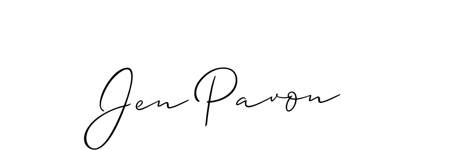 Design your own signature with our free online signature maker. With this signature software, you can create a handwritten (Allison_Script) signature for name Jen Pavon. Jen Pavon signature style 2 images and pictures png