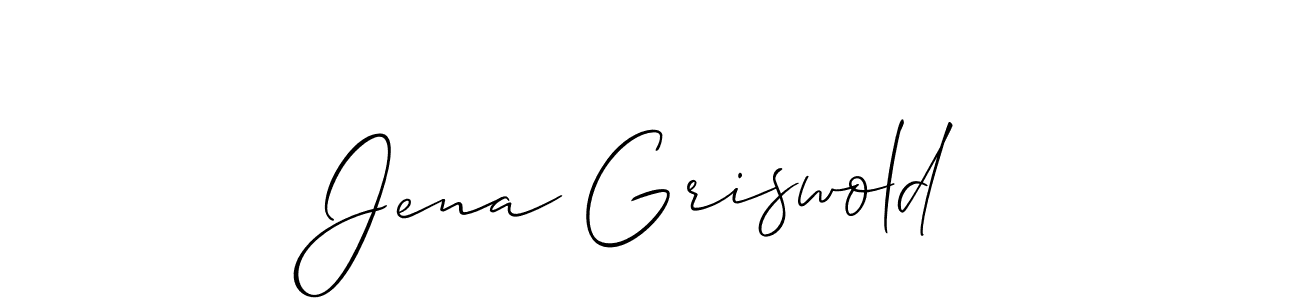 How to make Jena Griswold signature? Allison_Script is a professional autograph style. Create handwritten signature for Jena Griswold name. Jena Griswold signature style 2 images and pictures png