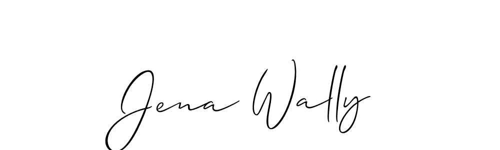 if you are searching for the best signature style for your name Jena Wally. so please give up your signature search. here we have designed multiple signature styles  using Allison_Script. Jena Wally signature style 2 images and pictures png