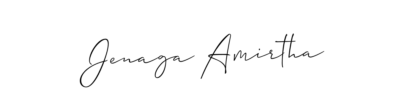 Design your own signature with our free online signature maker. With this signature software, you can create a handwritten (Allison_Script) signature for name Jenaga Amirtha. Jenaga Amirtha signature style 2 images and pictures png