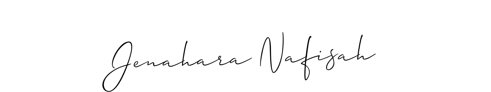Similarly Allison_Script is the best handwritten signature design. Signature creator online .You can use it as an online autograph creator for name Jenahara Nafisah. Jenahara Nafisah signature style 2 images and pictures png
