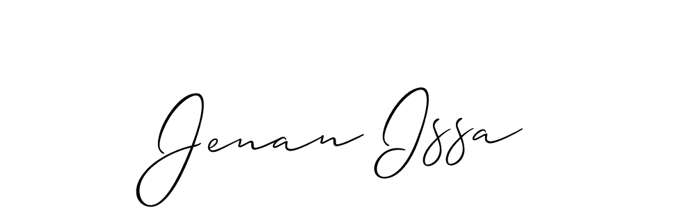You should practise on your own different ways (Allison_Script) to write your name (Jenan Issa) in signature. don't let someone else do it for you. Jenan Issa signature style 2 images and pictures png
