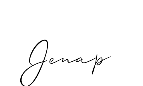 How to make Jenap name signature. Use Allison_Script style for creating short signs online. This is the latest handwritten sign. Jenap signature style 2 images and pictures png