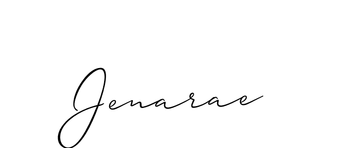 The best way (Allison_Script) to make a short signature is to pick only two or three words in your name. The name Jenarae include a total of six letters. For converting this name. Jenarae signature style 2 images and pictures png