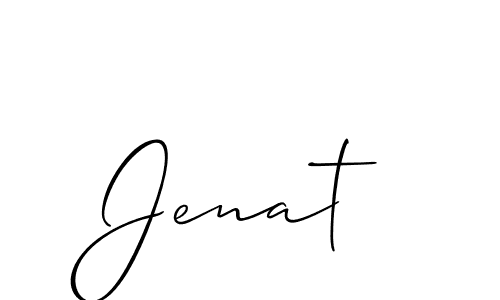 How to make Jenat name signature. Use Allison_Script style for creating short signs online. This is the latest handwritten sign. Jenat signature style 2 images and pictures png