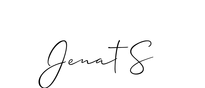You should practise on your own different ways (Allison_Script) to write your name (Jenat S) in signature. don't let someone else do it for you. Jenat S signature style 2 images and pictures png