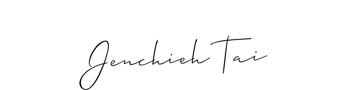 Design your own signature with our free online signature maker. With this signature software, you can create a handwritten (Allison_Script) signature for name Jenchieh Tai. Jenchieh Tai signature style 2 images and pictures png