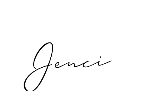 You should practise on your own different ways (Allison_Script) to write your name (Jenci) in signature. don't let someone else do it for you. Jenci signature style 2 images and pictures png