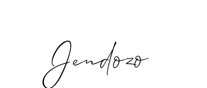 Design your own signature with our free online signature maker. With this signature software, you can create a handwritten (Allison_Script) signature for name Jendozo. Jendozo signature style 2 images and pictures png