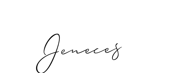 Best and Professional Signature Style for Jeneces. Allison_Script Best Signature Style Collection. Jeneces signature style 2 images and pictures png