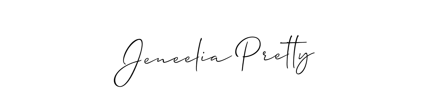 if you are searching for the best signature style for your name Jeneelia Pretty. so please give up your signature search. here we have designed multiple signature styles  using Allison_Script. Jeneelia Pretty signature style 2 images and pictures png