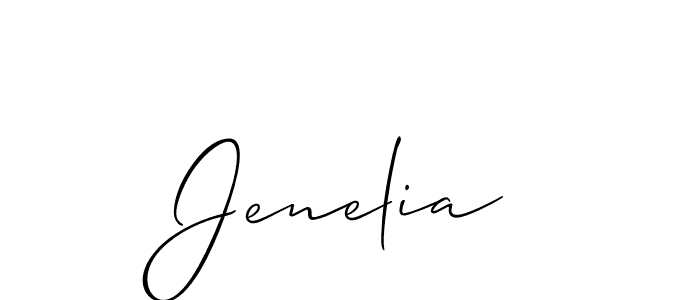 The best way (Allison_Script) to make a short signature is to pick only two or three words in your name. The name Jenelia include a total of six letters. For converting this name. Jenelia signature style 2 images and pictures png