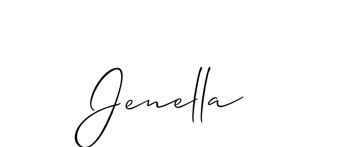 Design your own signature with our free online signature maker. With this signature software, you can create a handwritten (Allison_Script) signature for name Jenella. Jenella signature style 2 images and pictures png