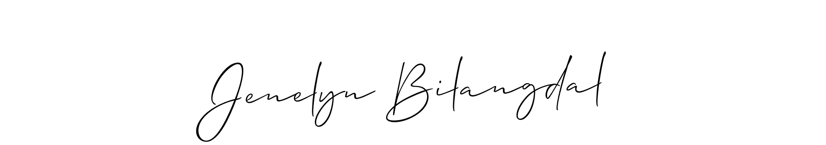 Also we have Jenelyn Bilangdal name is the best signature style. Create professional handwritten signature collection using Allison_Script autograph style. Jenelyn Bilangdal signature style 2 images and pictures png
