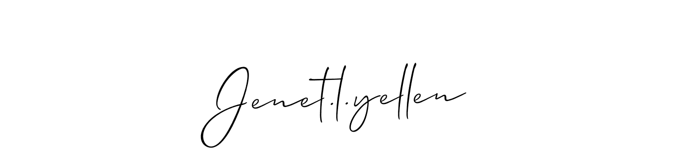 Create a beautiful signature design for name Jenet.l.yellen. With this signature (Allison_Script) fonts, you can make a handwritten signature for free. Jenet.l.yellen signature style 2 images and pictures png