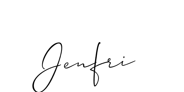 How to make Jenfri signature? Allison_Script is a professional autograph style. Create handwritten signature for Jenfri name. Jenfri signature style 2 images and pictures png
