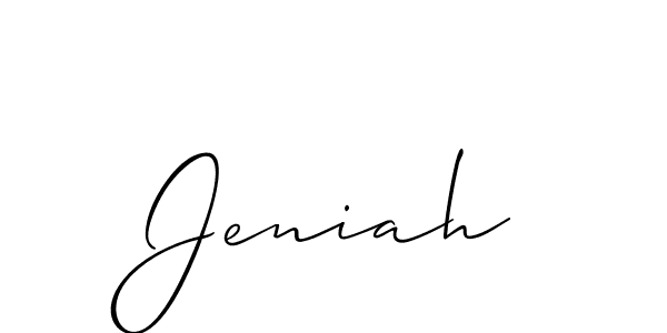 Also we have Jeniah name is the best signature style. Create professional handwritten signature collection using Allison_Script autograph style. Jeniah signature style 2 images and pictures png