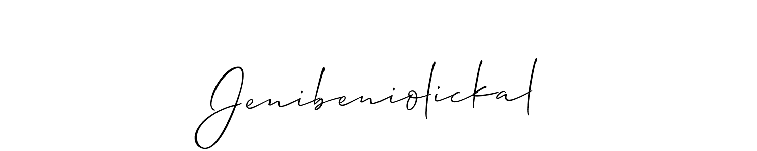 Create a beautiful signature design for name Jenibeniolickal. With this signature (Allison_Script) fonts, you can make a handwritten signature for free. Jenibeniolickal signature style 2 images and pictures png
