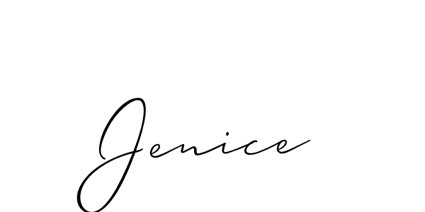 You should practise on your own different ways (Allison_Script) to write your name (Jenice) in signature. don't let someone else do it for you. Jenice signature style 2 images and pictures png