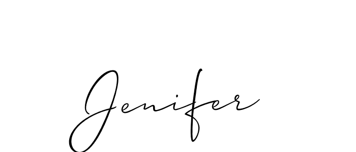 Create a beautiful signature design for name Jenifer. With this signature (Allison_Script) fonts, you can make a handwritten signature for free. Jenifer signature style 2 images and pictures png