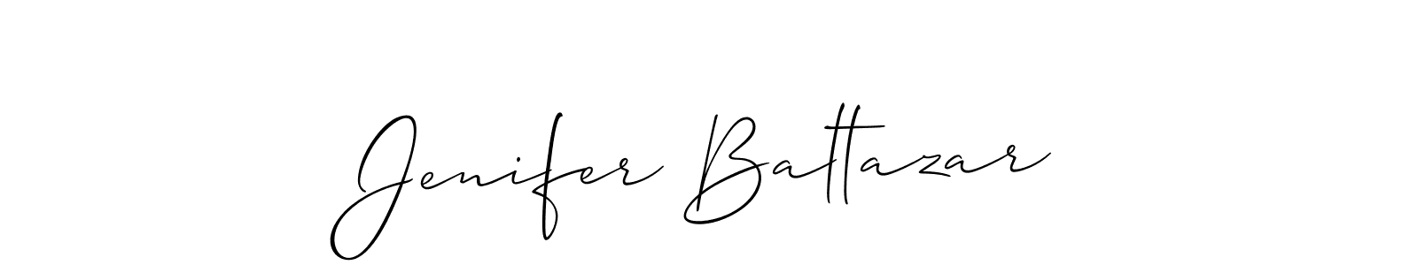 How to make Jenifer Baltazar signature? Allison_Script is a professional autograph style. Create handwritten signature for Jenifer Baltazar name. Jenifer Baltazar signature style 2 images and pictures png