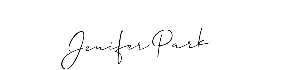 Make a beautiful signature design for name Jenifer Park. With this signature (Allison_Script) style, you can create a handwritten signature for free. Jenifer Park signature style 2 images and pictures png