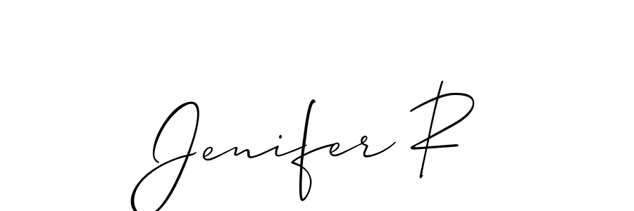 How to make Jenifer R signature? Allison_Script is a professional autograph style. Create handwritten signature for Jenifer R name. Jenifer R signature style 2 images and pictures png