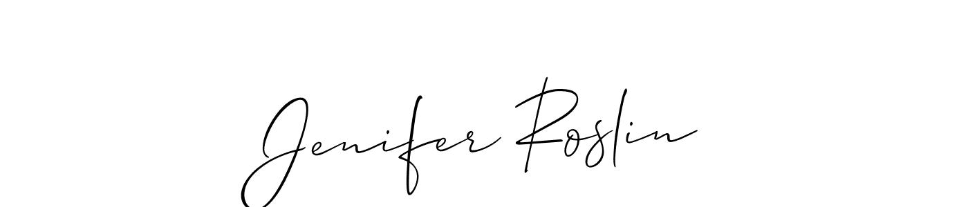 Best and Professional Signature Style for Jenifer Roslin. Allison_Script Best Signature Style Collection. Jenifer Roslin signature style 2 images and pictures png