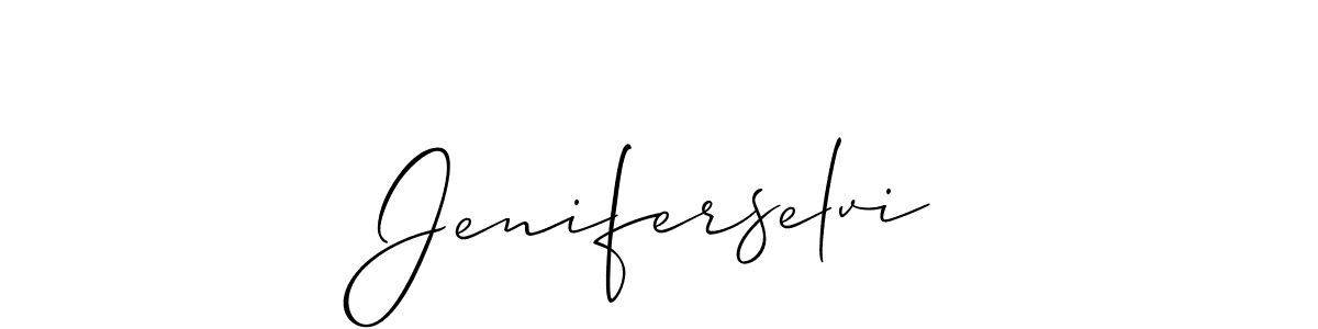 How to make Jeniferselvi signature? Allison_Script is a professional autograph style. Create handwritten signature for Jeniferselvi name. Jeniferselvi signature style 2 images and pictures png