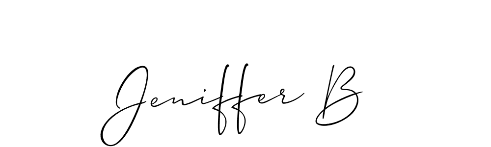 Use a signature maker to create a handwritten signature online. With this signature software, you can design (Allison_Script) your own signature for name Jeniffer B. Jeniffer B signature style 2 images and pictures png