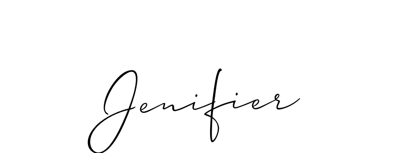 How to make Jenifier signature? Allison_Script is a professional autograph style. Create handwritten signature for Jenifier name. Jenifier signature style 2 images and pictures png