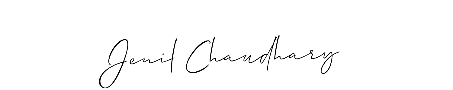 Once you've used our free online signature maker to create your best signature Allison_Script style, it's time to enjoy all of the benefits that Jenil Chaudhary name signing documents. Jenil Chaudhary signature style 2 images and pictures png