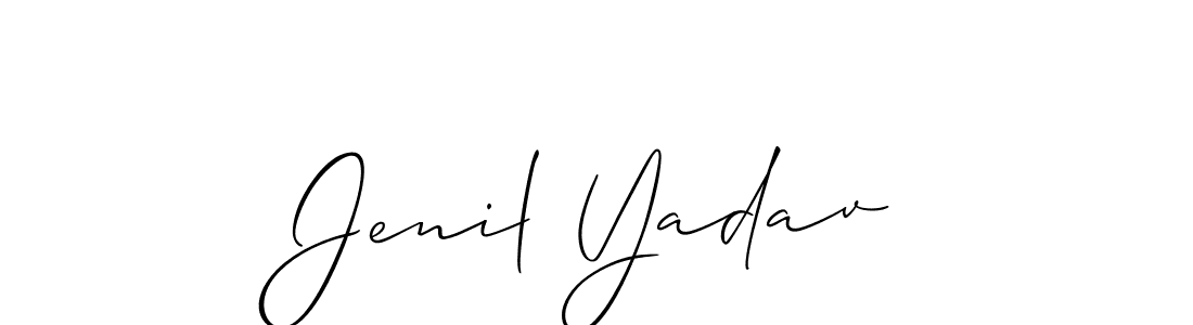 You can use this online signature creator to create a handwritten signature for the name Jenil Yadav. This is the best online autograph maker. Jenil Yadav signature style 2 images and pictures png