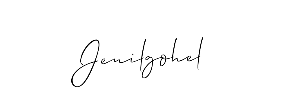 Make a beautiful signature design for name Jenilgohel. With this signature (Allison_Script) style, you can create a handwritten signature for free. Jenilgohel signature style 2 images and pictures png