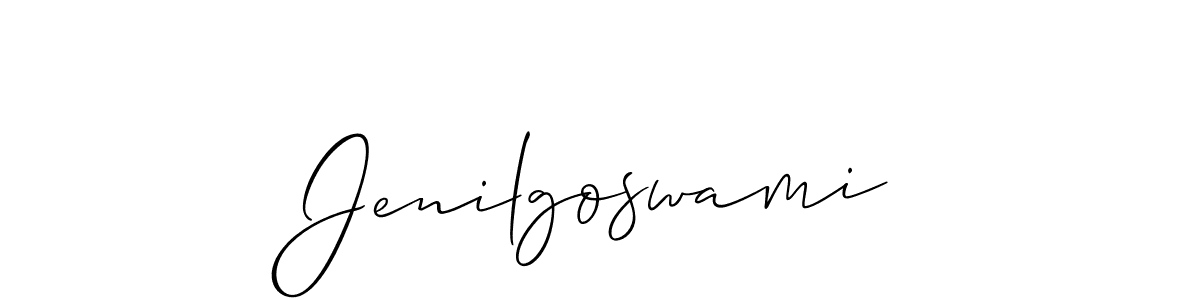 You should practise on your own different ways (Allison_Script) to write your name (Jenilgoswami) in signature. don't let someone else do it for you. Jenilgoswami signature style 2 images and pictures png