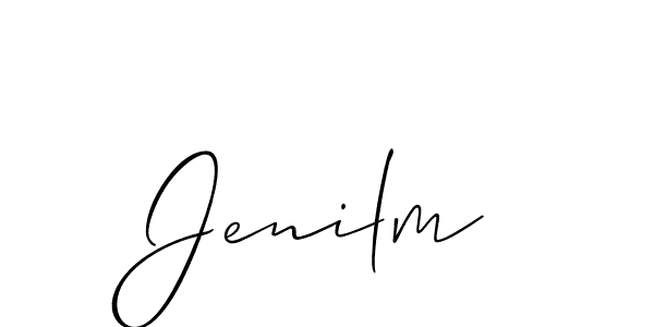 Create a beautiful signature design for name Jenilm. With this signature (Allison_Script) fonts, you can make a handwritten signature for free. Jenilm signature style 2 images and pictures png