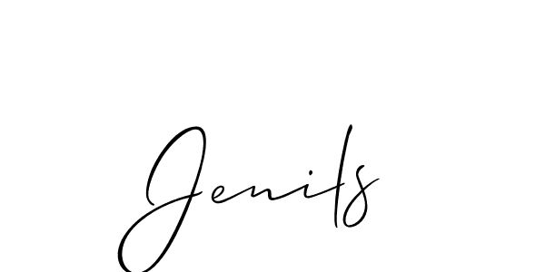 Design your own signature with our free online signature maker. With this signature software, you can create a handwritten (Allison_Script) signature for name Jenils. Jenils signature style 2 images and pictures png