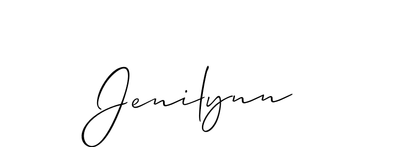 Use a signature maker to create a handwritten signature online. With this signature software, you can design (Allison_Script) your own signature for name Jenilynn. Jenilynn signature style 2 images and pictures png