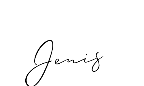 Create a beautiful signature design for name Jenis. With this signature (Allison_Script) fonts, you can make a handwritten signature for free. Jenis signature style 2 images and pictures png