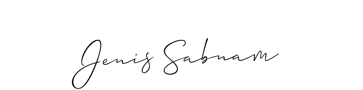 Make a beautiful signature design for name Jenis Sabnam. Use this online signature maker to create a handwritten signature for free. Jenis Sabnam signature style 2 images and pictures png