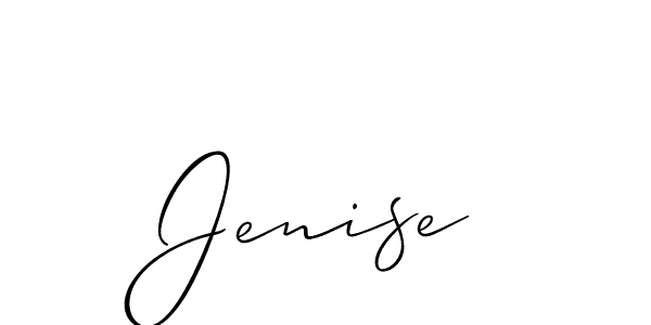 Create a beautiful signature design for name Jenise. With this signature (Allison_Script) fonts, you can make a handwritten signature for free. Jenise signature style 2 images and pictures png