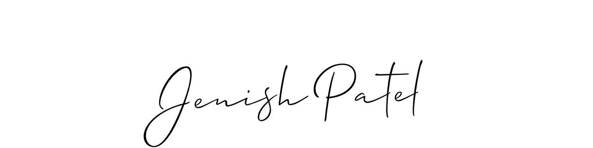 How to Draw Jenish Patel signature style? Allison_Script is a latest design signature styles for name Jenish Patel. Jenish Patel signature style 2 images and pictures png