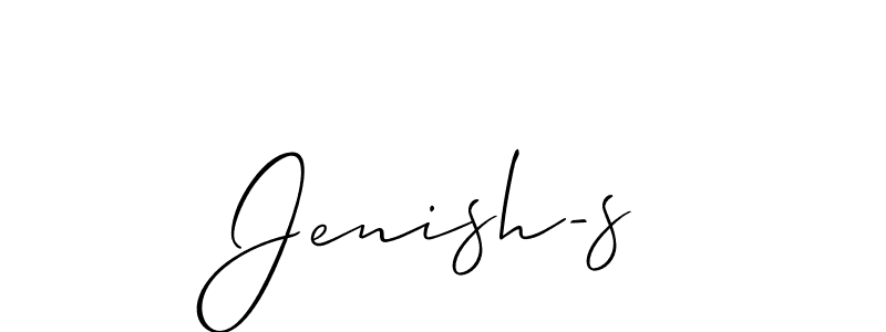 Also You can easily find your signature by using the search form. We will create Jenish-s name handwritten signature images for you free of cost using Allison_Script sign style. Jenish-s signature style 2 images and pictures png