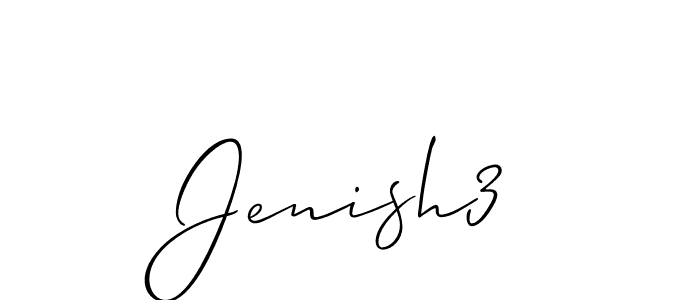 Also You can easily find your signature by using the search form. We will create Jenish3 name handwritten signature images for you free of cost using Allison_Script sign style. Jenish3 signature style 2 images and pictures png