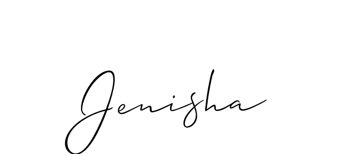 How to make Jenisha signature? Allison_Script is a professional autograph style. Create handwritten signature for Jenisha name. Jenisha signature style 2 images and pictures png