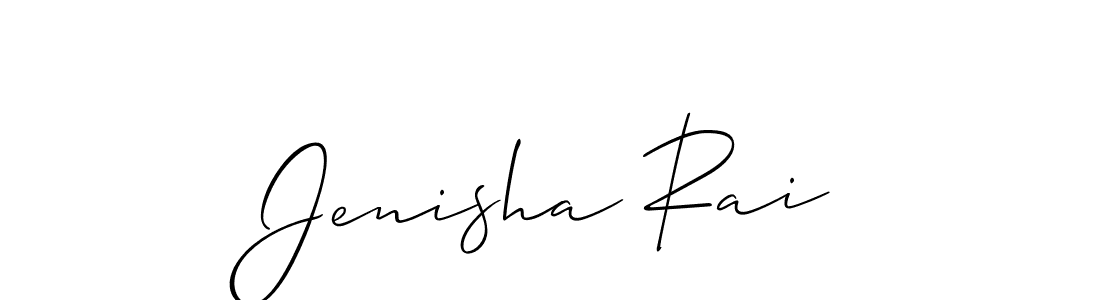 Also we have Jenisha Rai name is the best signature style. Create professional handwritten signature collection using Allison_Script autograph style. Jenisha Rai signature style 2 images and pictures png