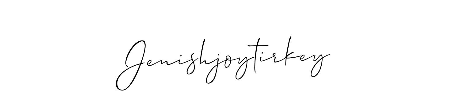 Also You can easily find your signature by using the search form. We will create Jenishjoytirkey name handwritten signature images for you free of cost using Allison_Script sign style. Jenishjoytirkey signature style 2 images and pictures png