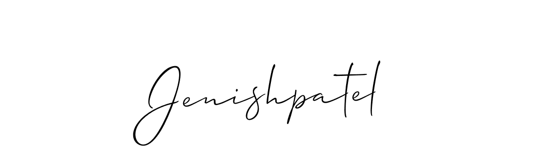 if you are searching for the best signature style for your name Jenishpatel. so please give up your signature search. here we have designed multiple signature styles  using Allison_Script. Jenishpatel signature style 2 images and pictures png