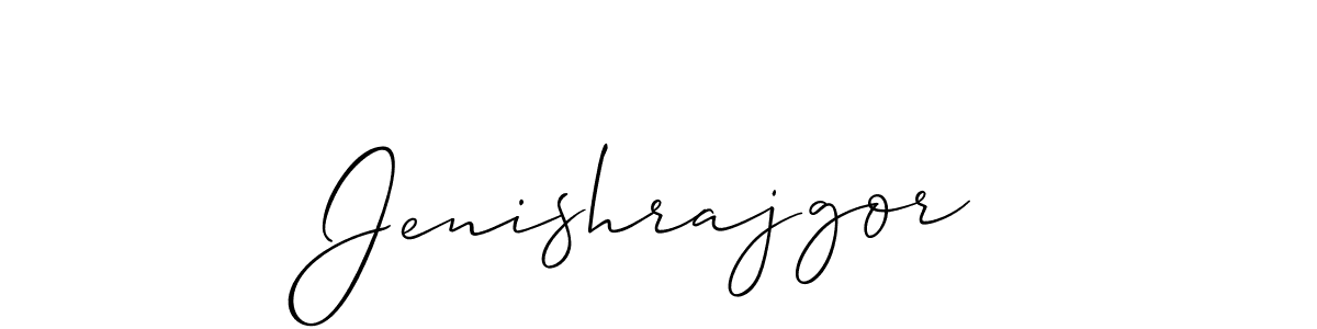 Make a beautiful signature design for name Jenishrajgor. With this signature (Allison_Script) style, you can create a handwritten signature for free. Jenishrajgor signature style 2 images and pictures png