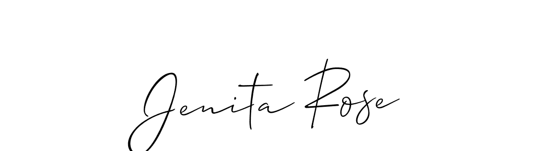 Best and Professional Signature Style for Jenita Rose. Allison_Script Best Signature Style Collection. Jenita Rose signature style 2 images and pictures png